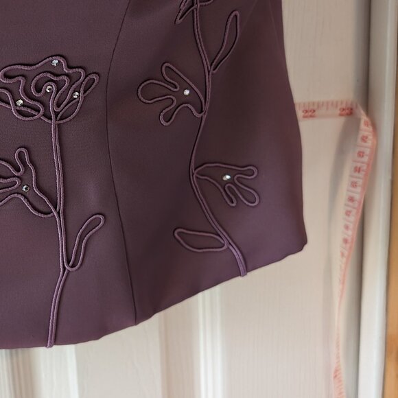 Purple floral corset and skirt 2 piece - Picture 7 of 12